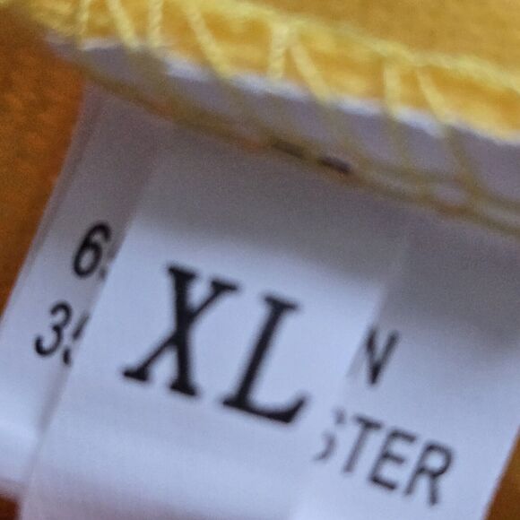 Couer De Vague Women's XL Yellow Button Down Coat Jacket With Pockets NWT Read - Picture 12 of 15